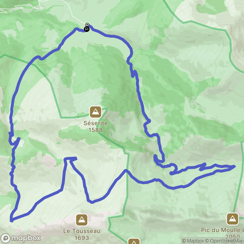 Castet : carte du parcours de randonnée - France