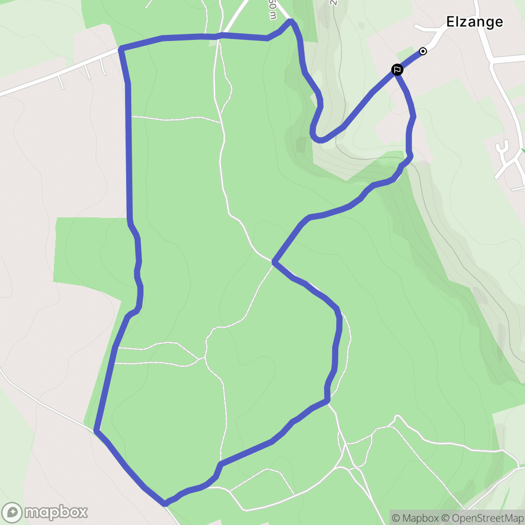 Elzange : carte du parcours de randonnée - France