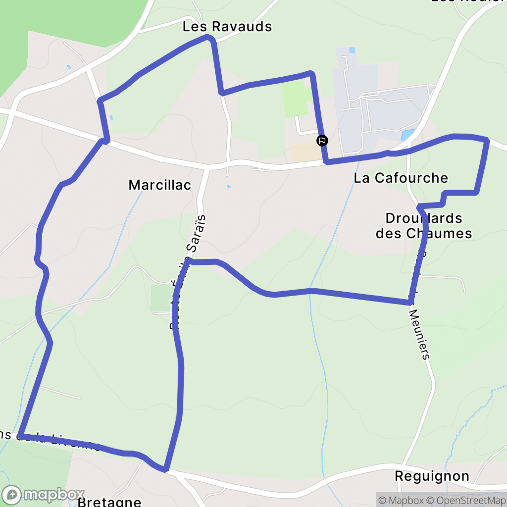 Val-de-Livenne : carte du parcours de randonnée - France