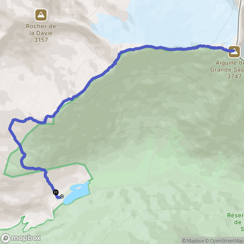 Le Saut, Tignes: routekaart voor buitenactiviteiten - France