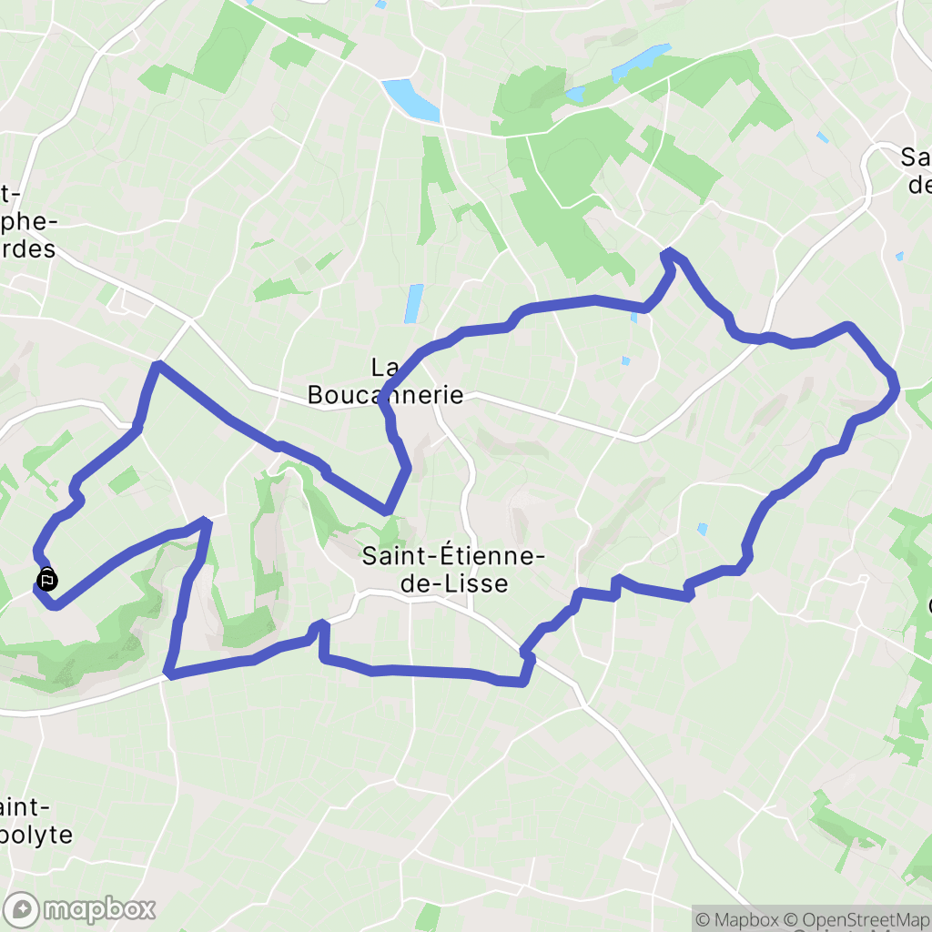 Saint-Hippolyte : carte du parcours de randonnée - France