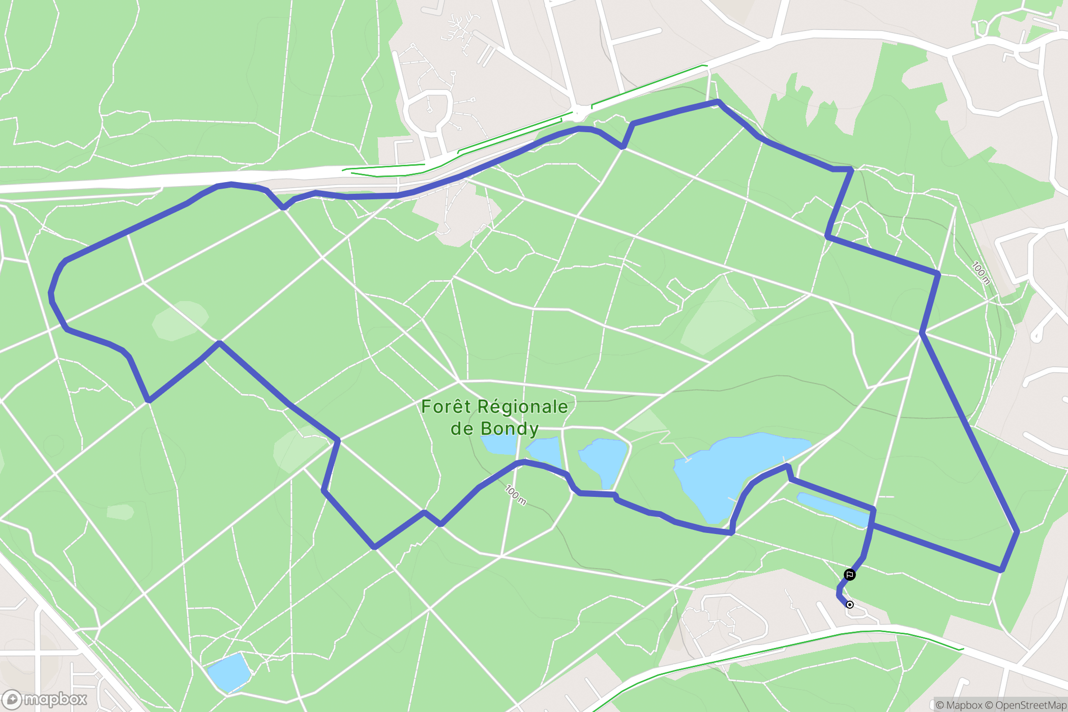 Montfermeil : carte du parcours de randonnée - France