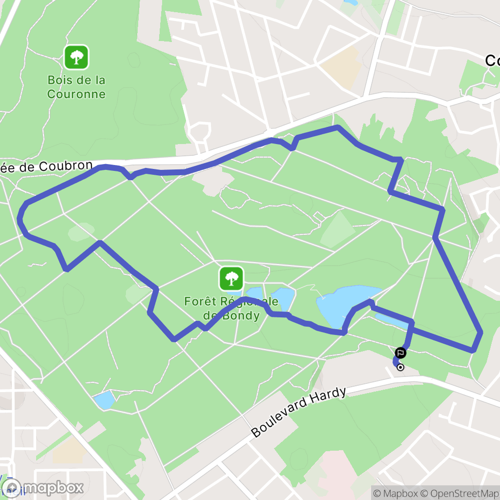 Montfermeil : carte du parcours de randonnée - France