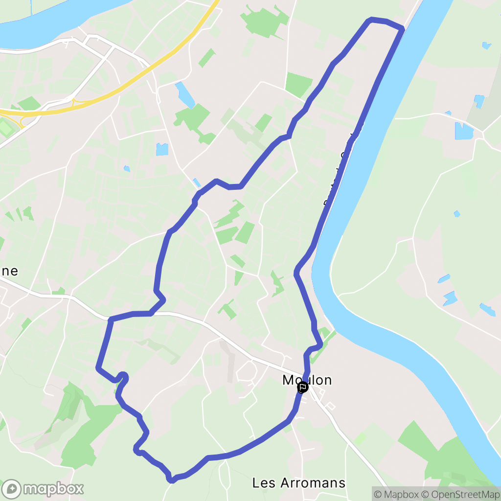 Moulon : carte du parcours de randonnée - France