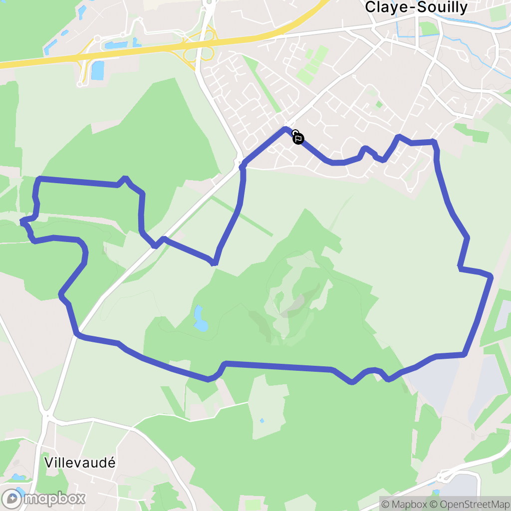 Claye-Souilly : carte du parcours de randonnée - France
