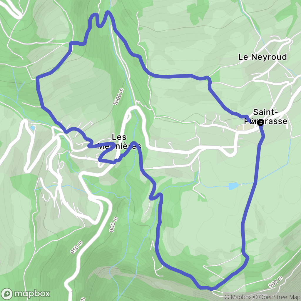 Saint-Pancrasse : carte du parcours de randonnée - France