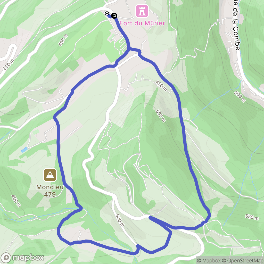Saint-Martin-d'Hères : carte du parcours de randonnée - France