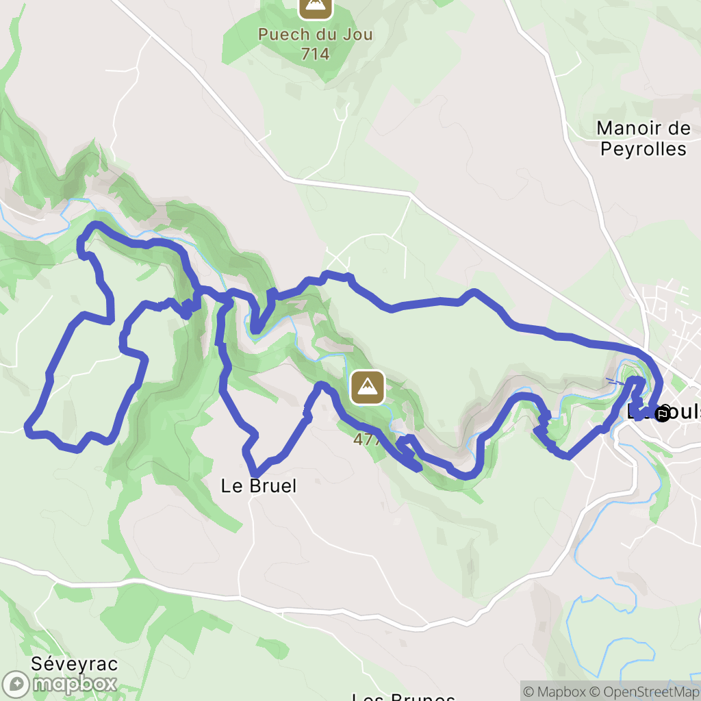 Bozouls : carte du parcours de randonnée - France