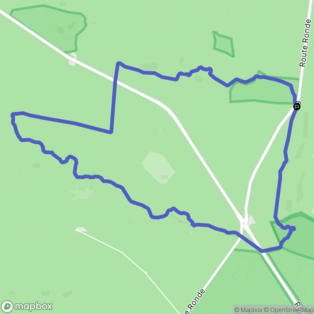 Fontainebleau : carte du parcours de randonnée - France