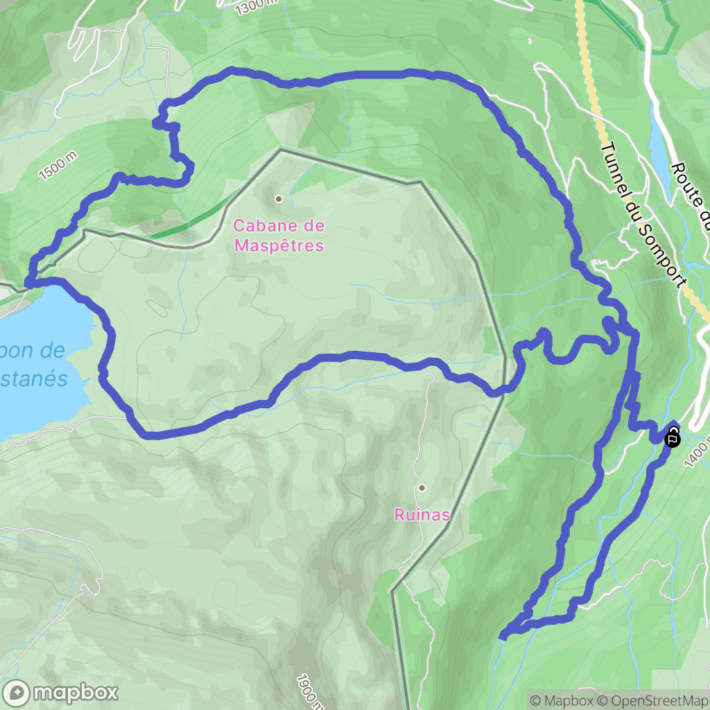 Urdos : carte du parcours de randonnée - France