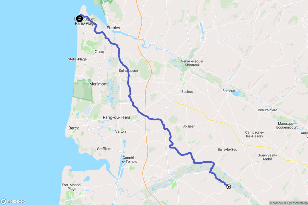 Argoules : carte du parcours de randonnée - France