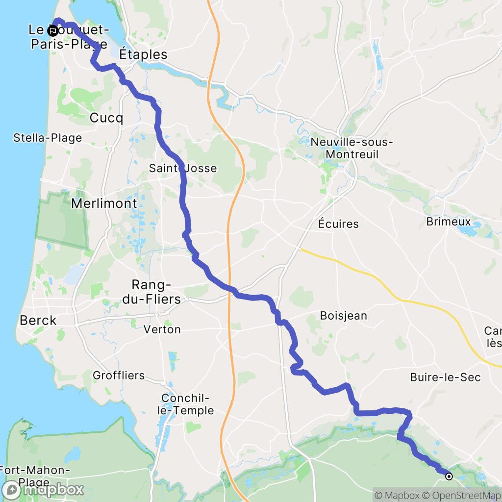 Argoules : carte du parcours de randonnée - France