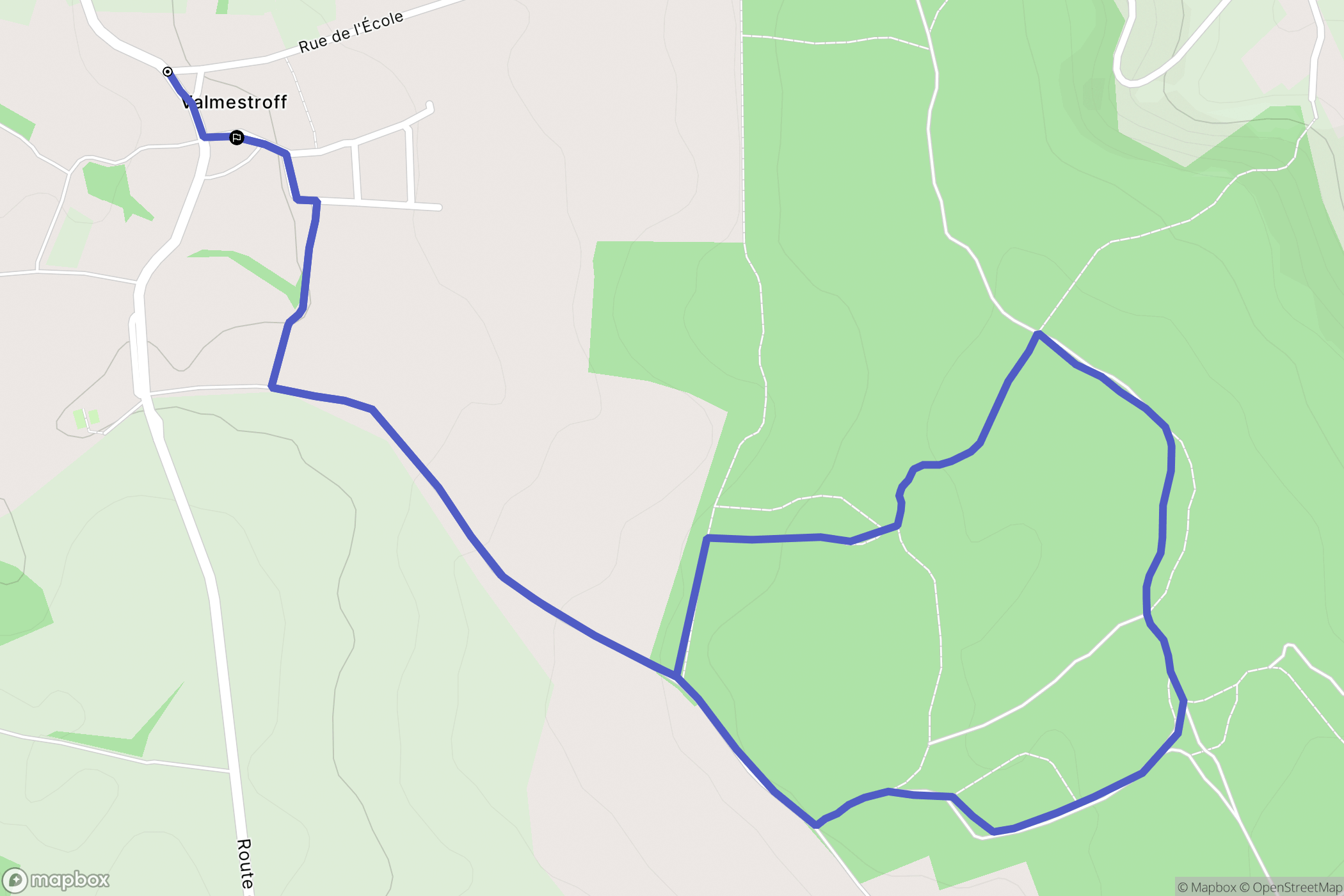 Valmestroff : carte du parcours de randonnée - France