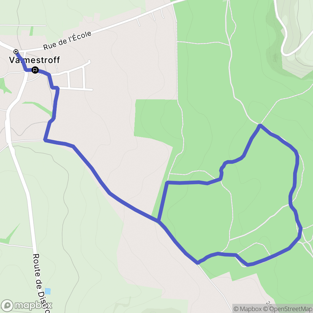 Valmestroff : carte du parcours de randonnée - France