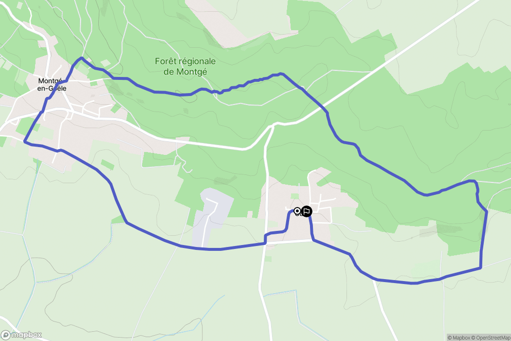 Cuisy : carte du parcours de randonnée - France