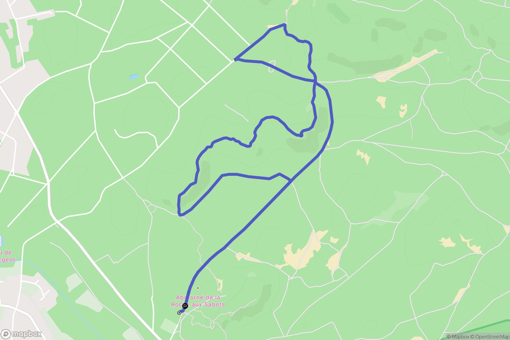 Noisy-sur-Ecole : carte du parcours de randonnée - France