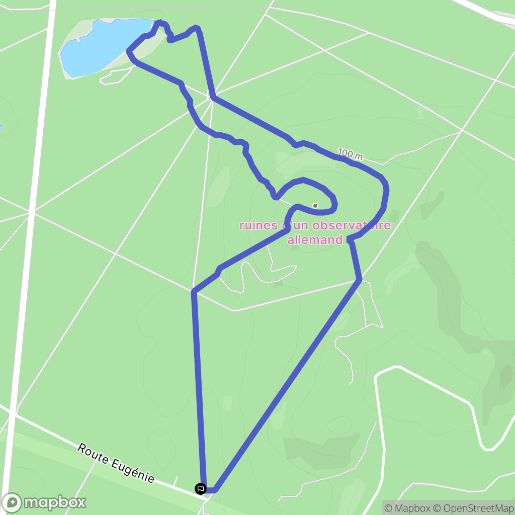 Compiègne : carte du parcours de randonnée - France