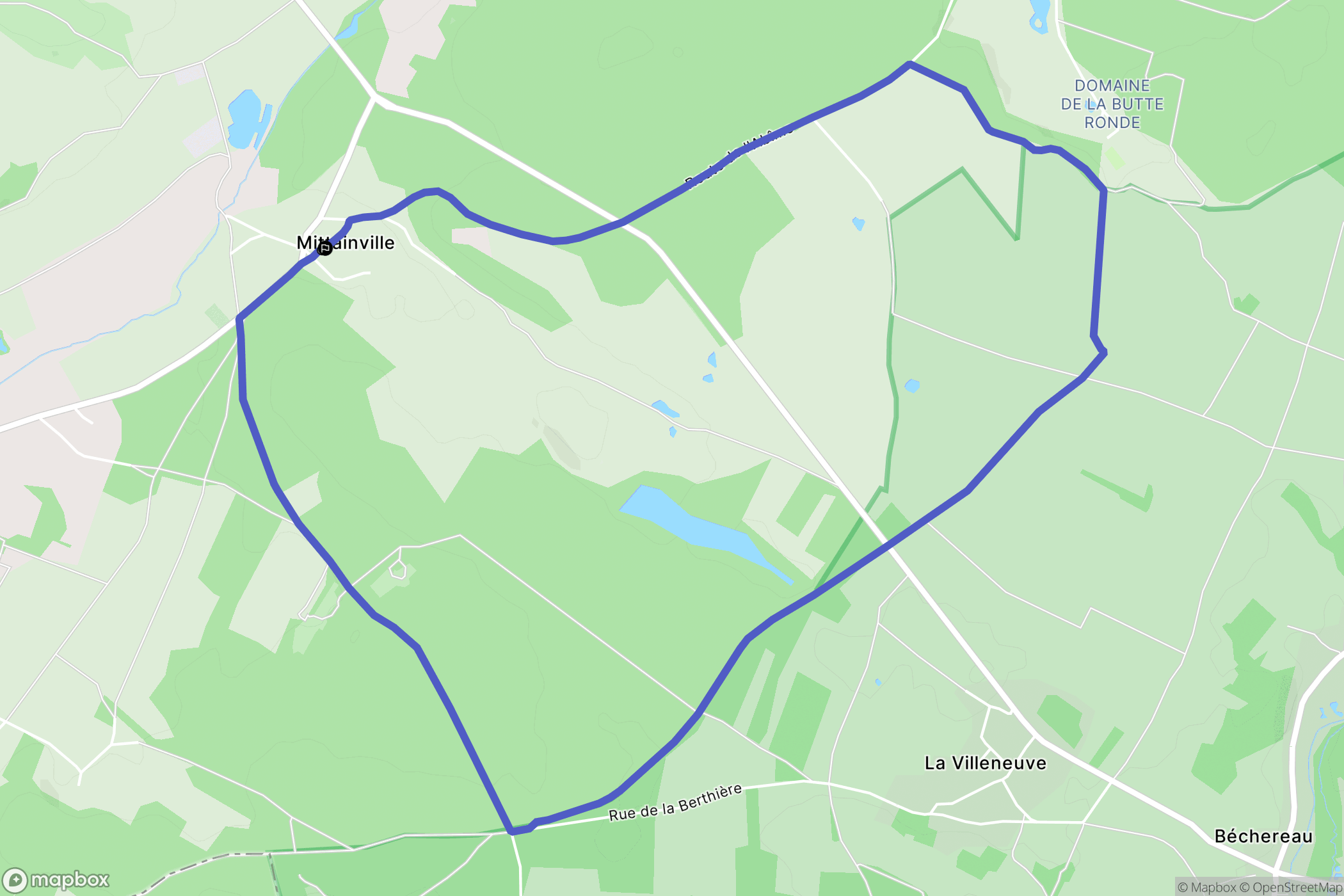 Mittainville : carte du parcours de randonnée - France