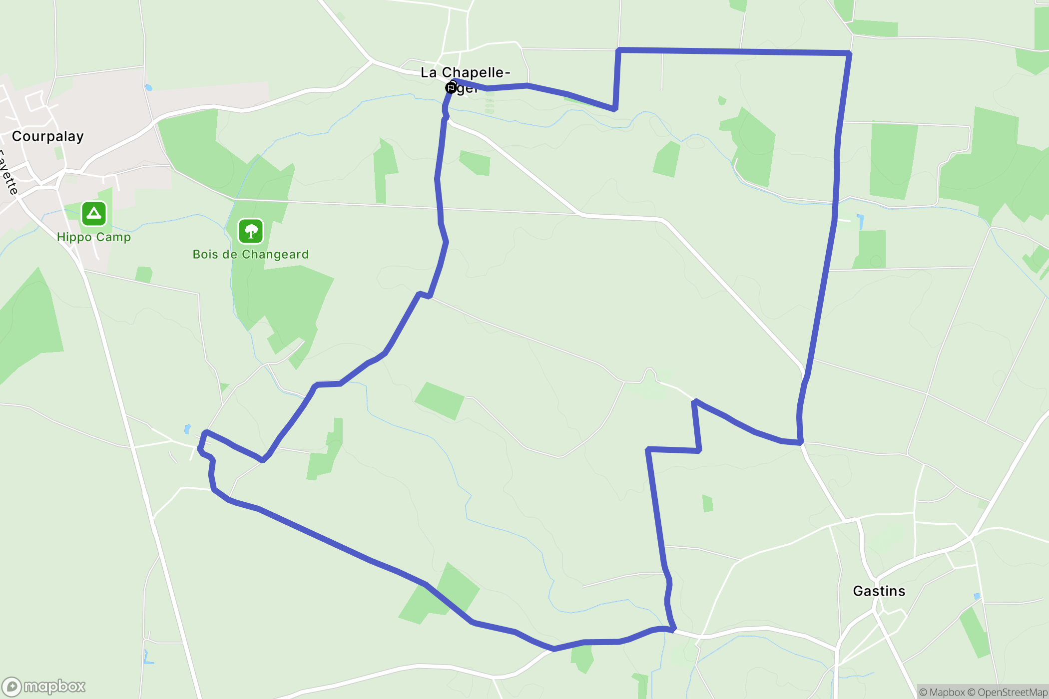 La Chapelle-Iger : carte du parcours de randonnée - France