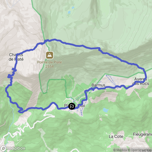 Passy : carte du parcours de randonnée - France
