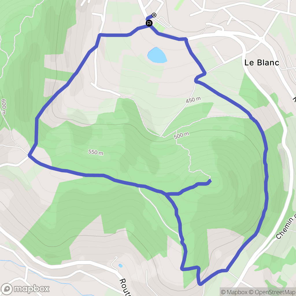 Saint-Romain-de-Popey : carte du parcours de randonnée - France