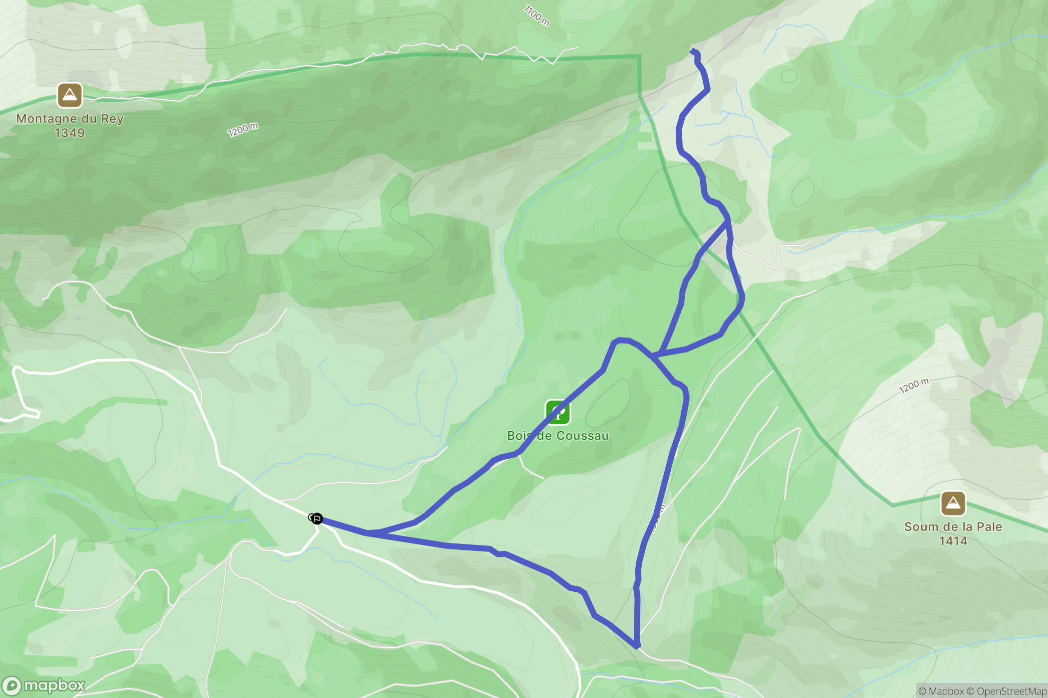 Castet : carte du parcours de randonnée - France