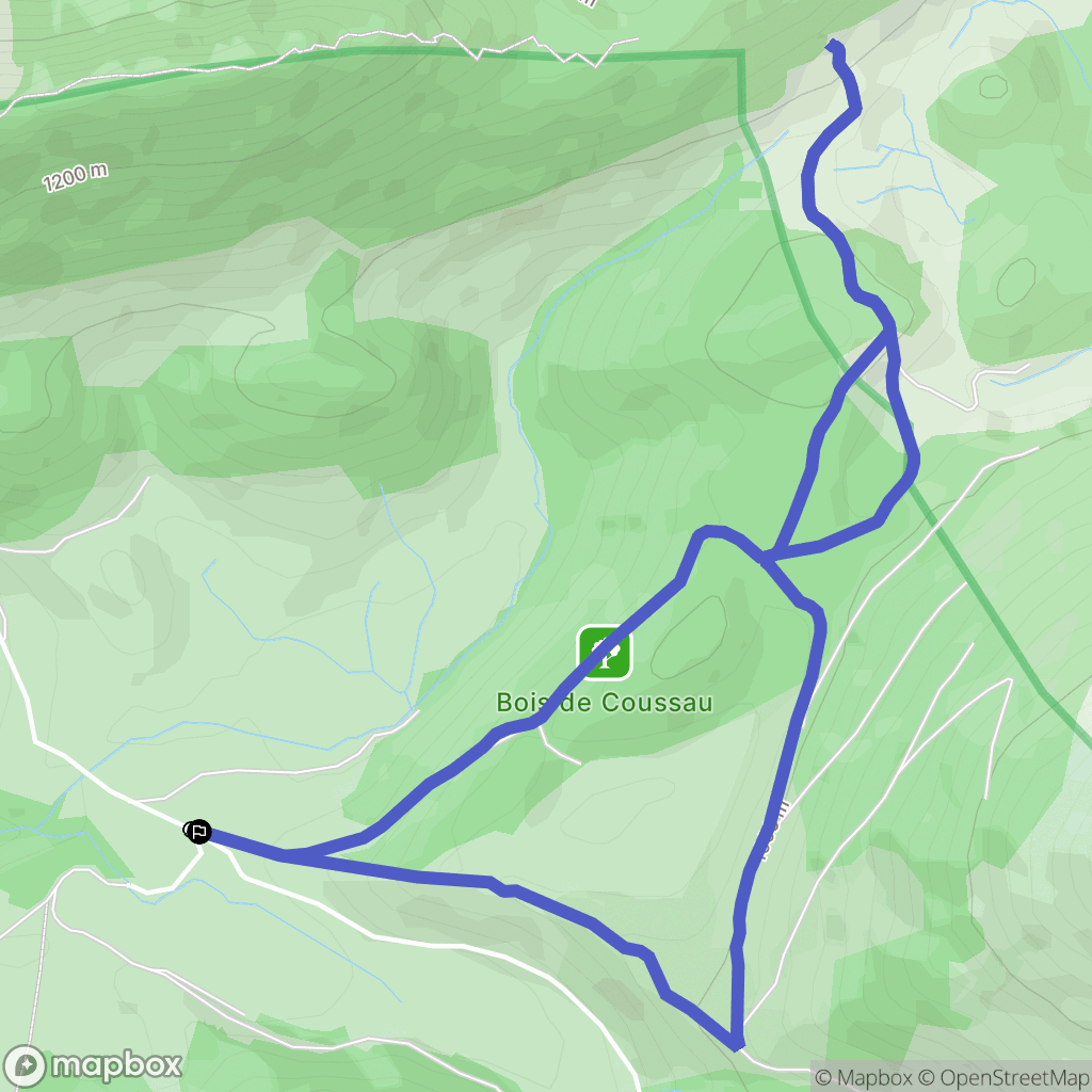 Castet : carte du parcours de randonnée - France