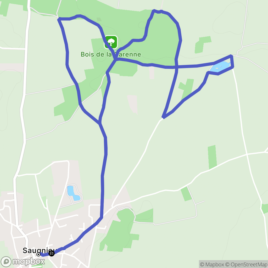 Colombier-Saugnieu : carte du parcours de randonnée - France