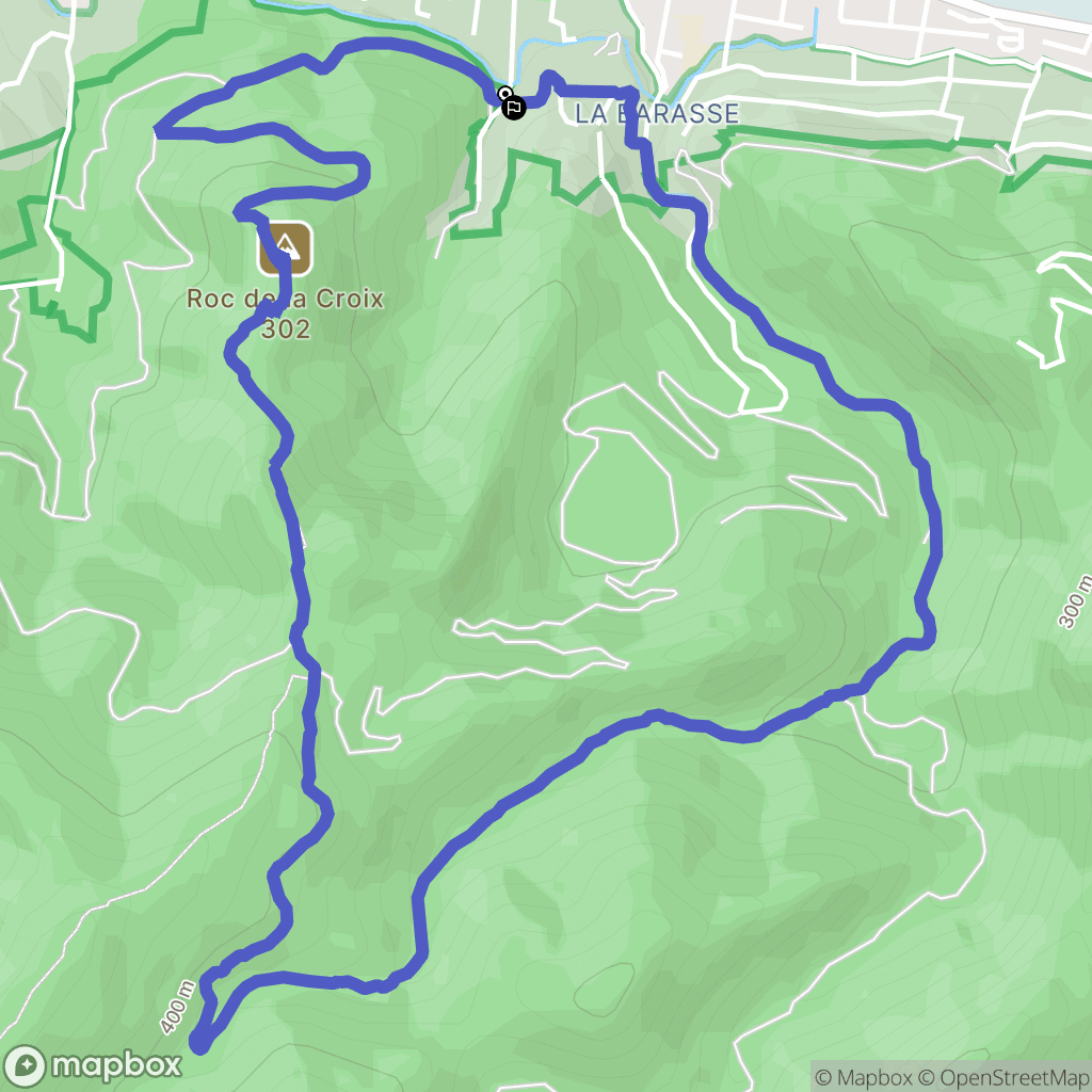 Marseille : carte du parcours de randonnée - France