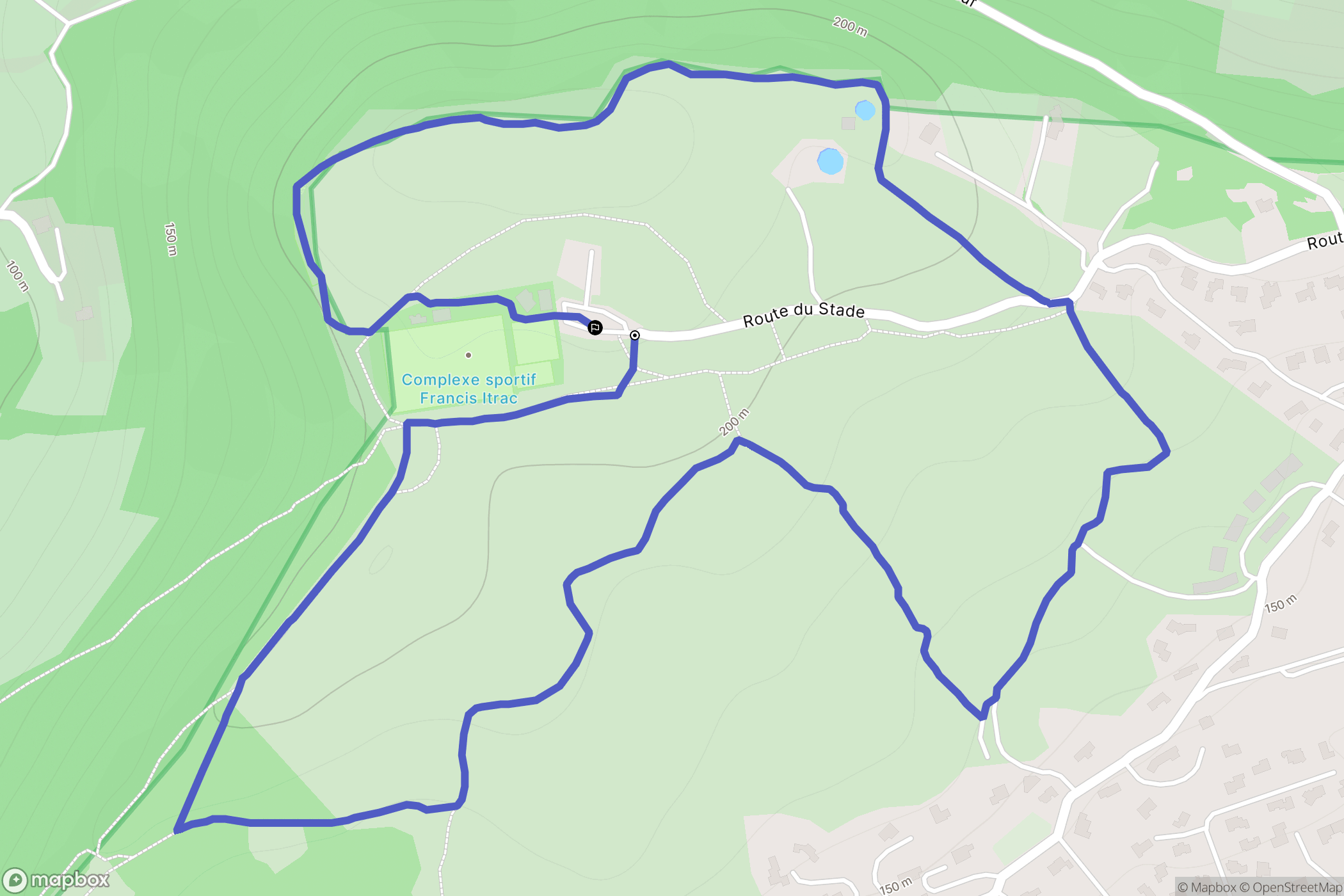 La Cadière-d'Azur : carte du parcours de randonnée - France
