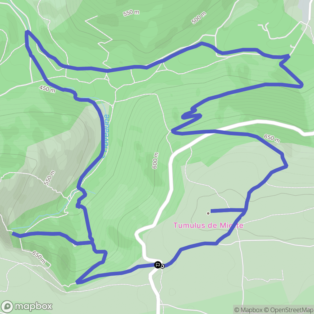 Plan-d'Aups-Sainte-Baume : carte du parcours de randonnée - France