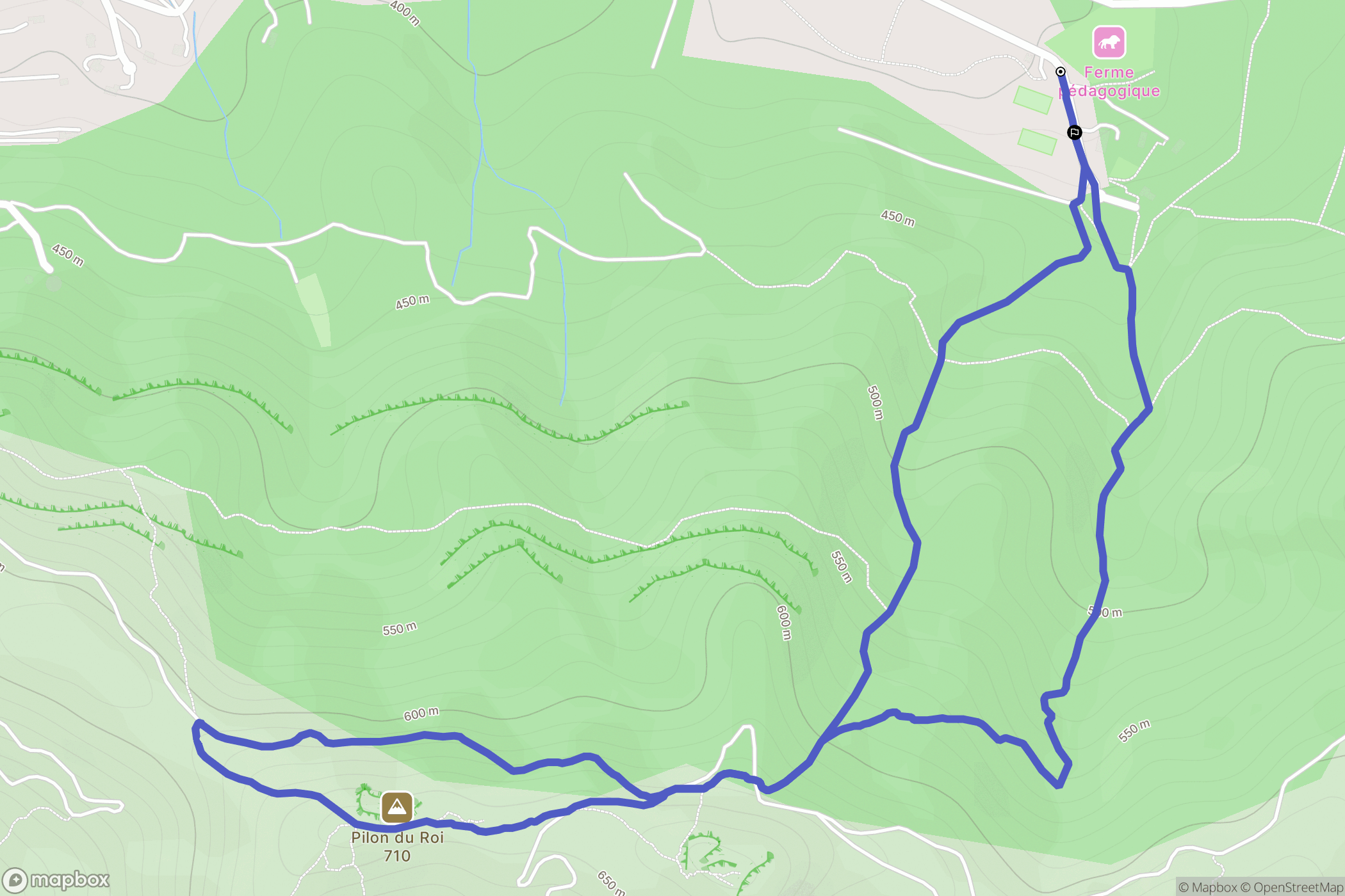 Simiane-Collongue : carte du parcours de randonnée - France