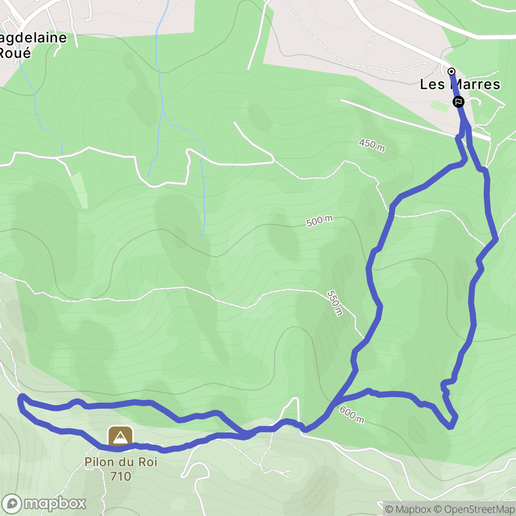 Simiane-Collongue : carte du parcours de randonnée - France