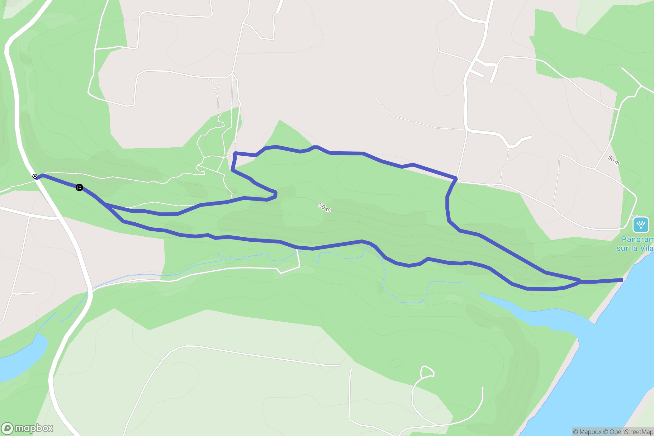 Marzan : carte du parcours de randonnée - France