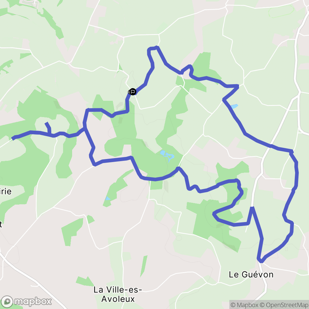 Langourla : carte du parcours de randonnée - France