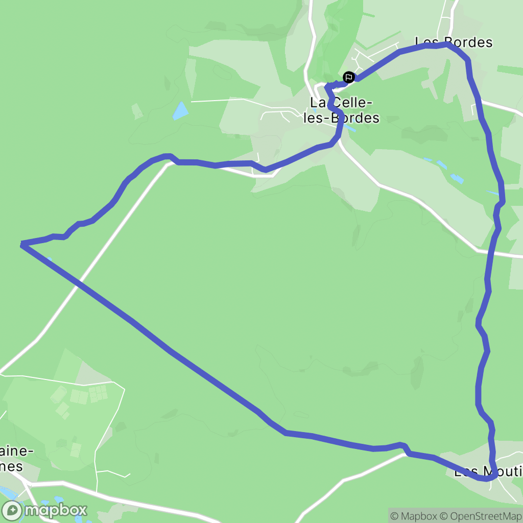 La Celle-les-Bordes : carte du parcours de randonnée - France