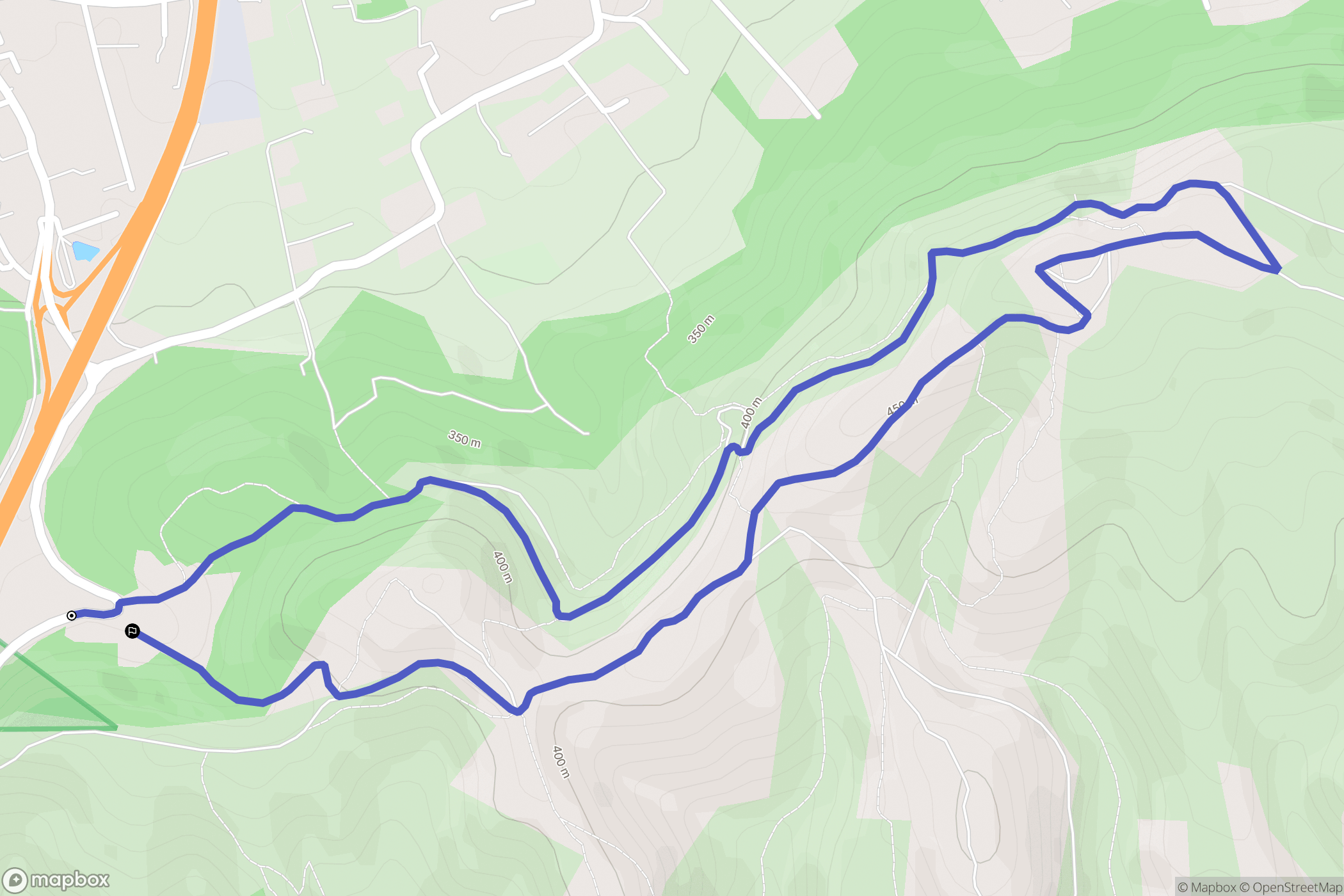Roquefort-la-Bédoule : carte du parcours de randonnée - France