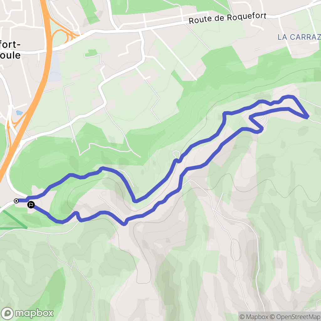 Roquefort-la-Bédoule : carte du parcours de randonnée - France