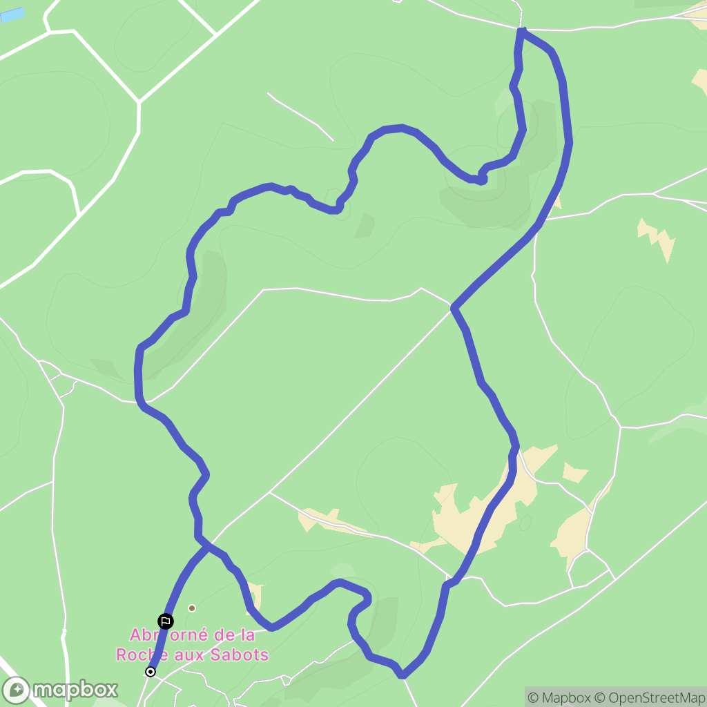 Noisy-sur-École : carte du parcours de randonnée - France
