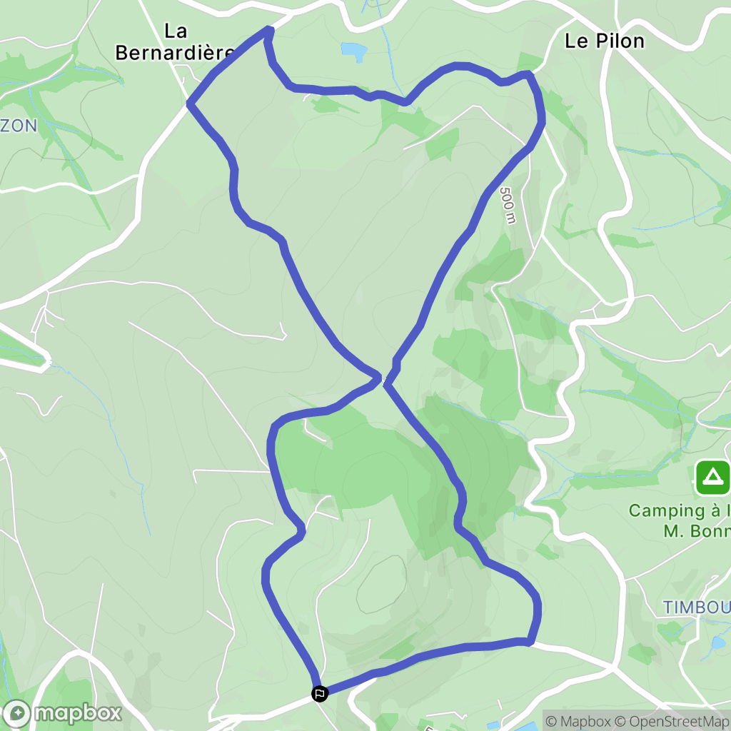 Longes : carte du parcours de randonnée - France