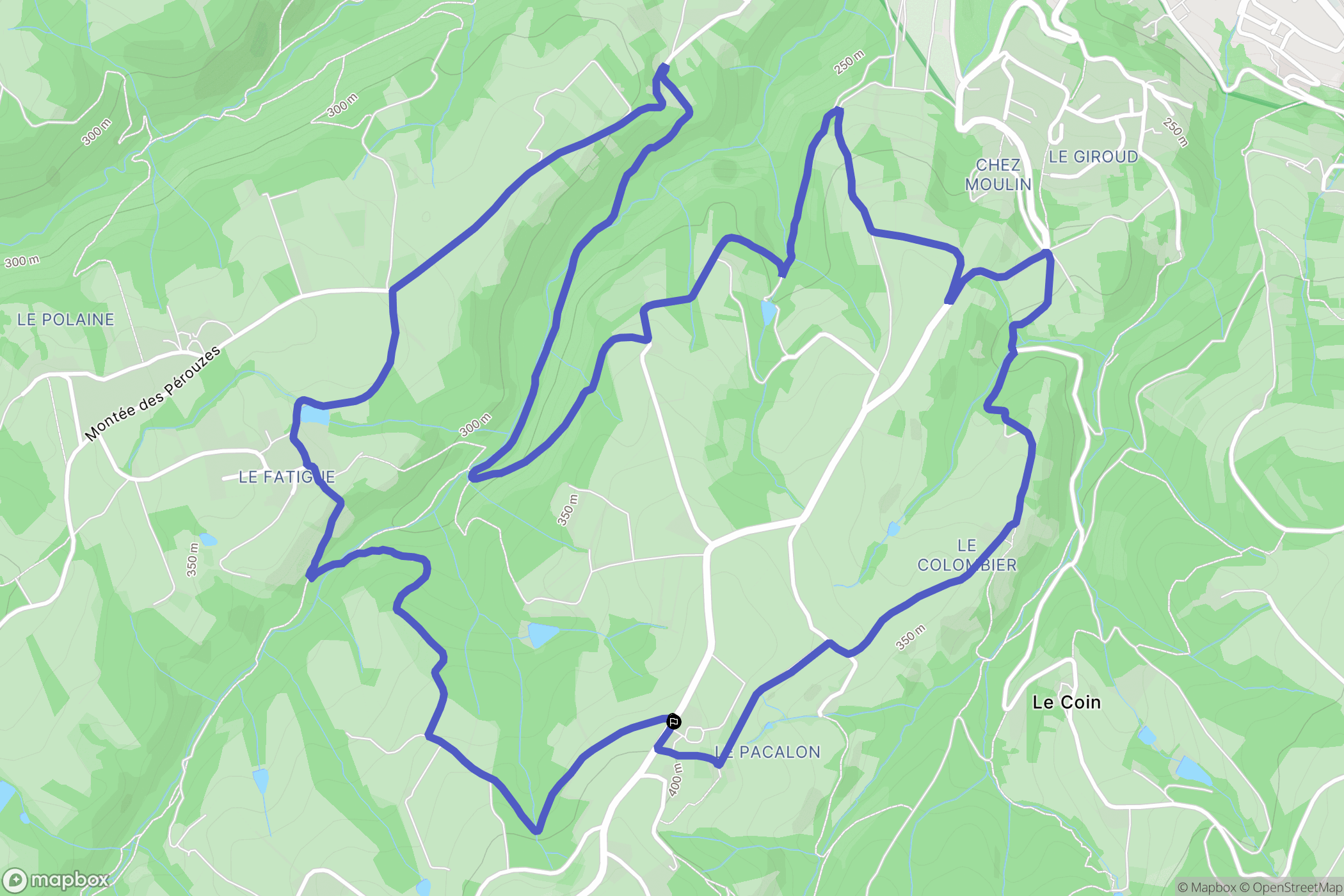 Loire-sur-Rhône : carte du parcours de randonnée - France