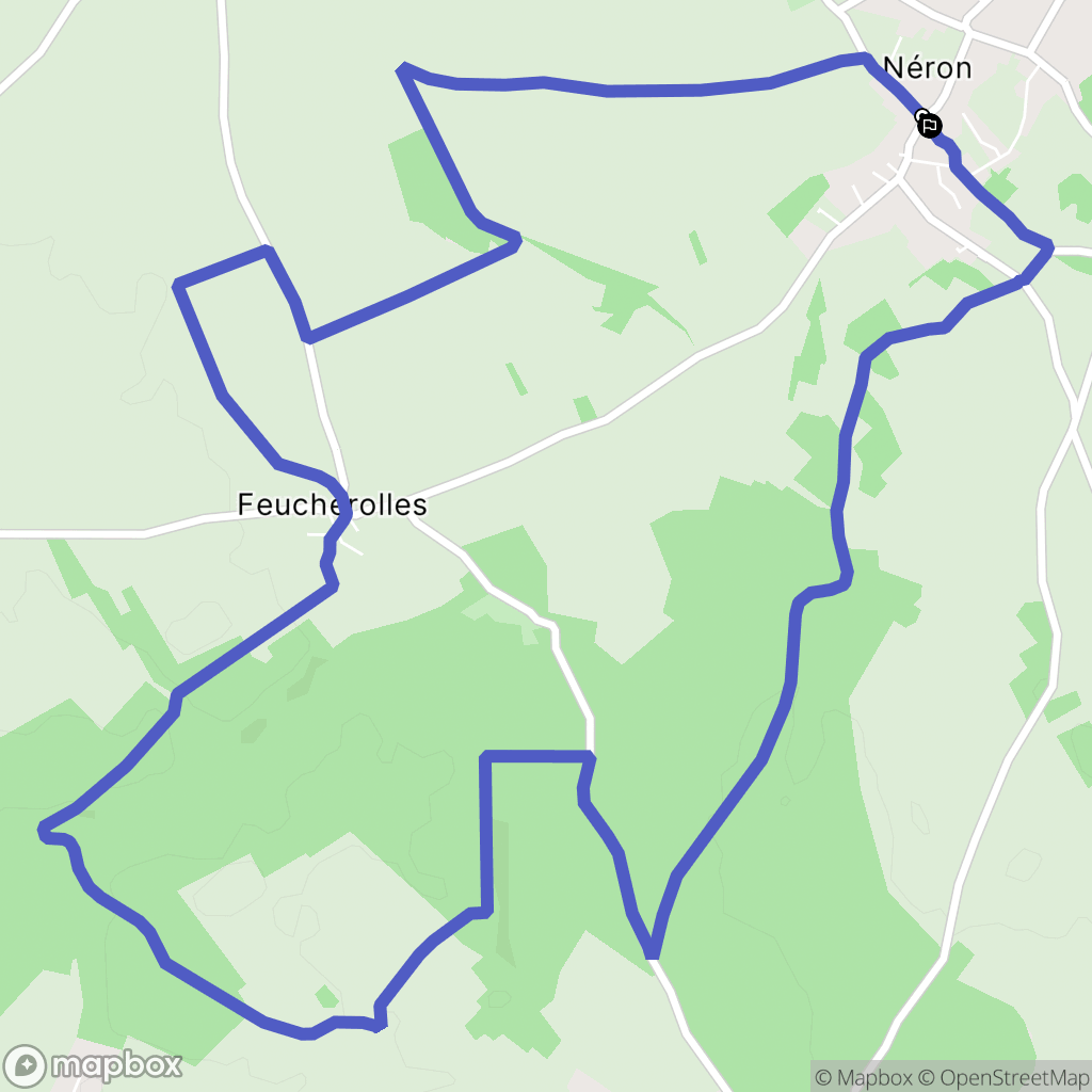 Néron : carte du parcours de randonnée - France