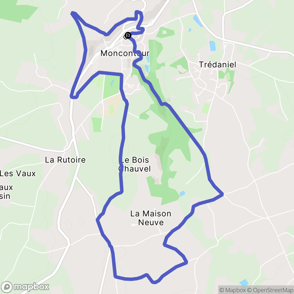 Moncontour : carte du parcours de randonnée - France