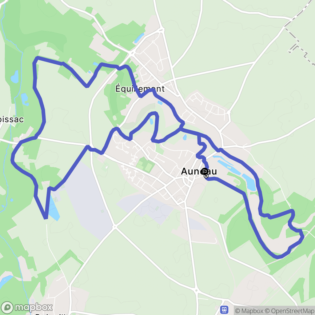 Auneau-Bleury-Saint-Symphorien : carte du parcours de randonnée - France