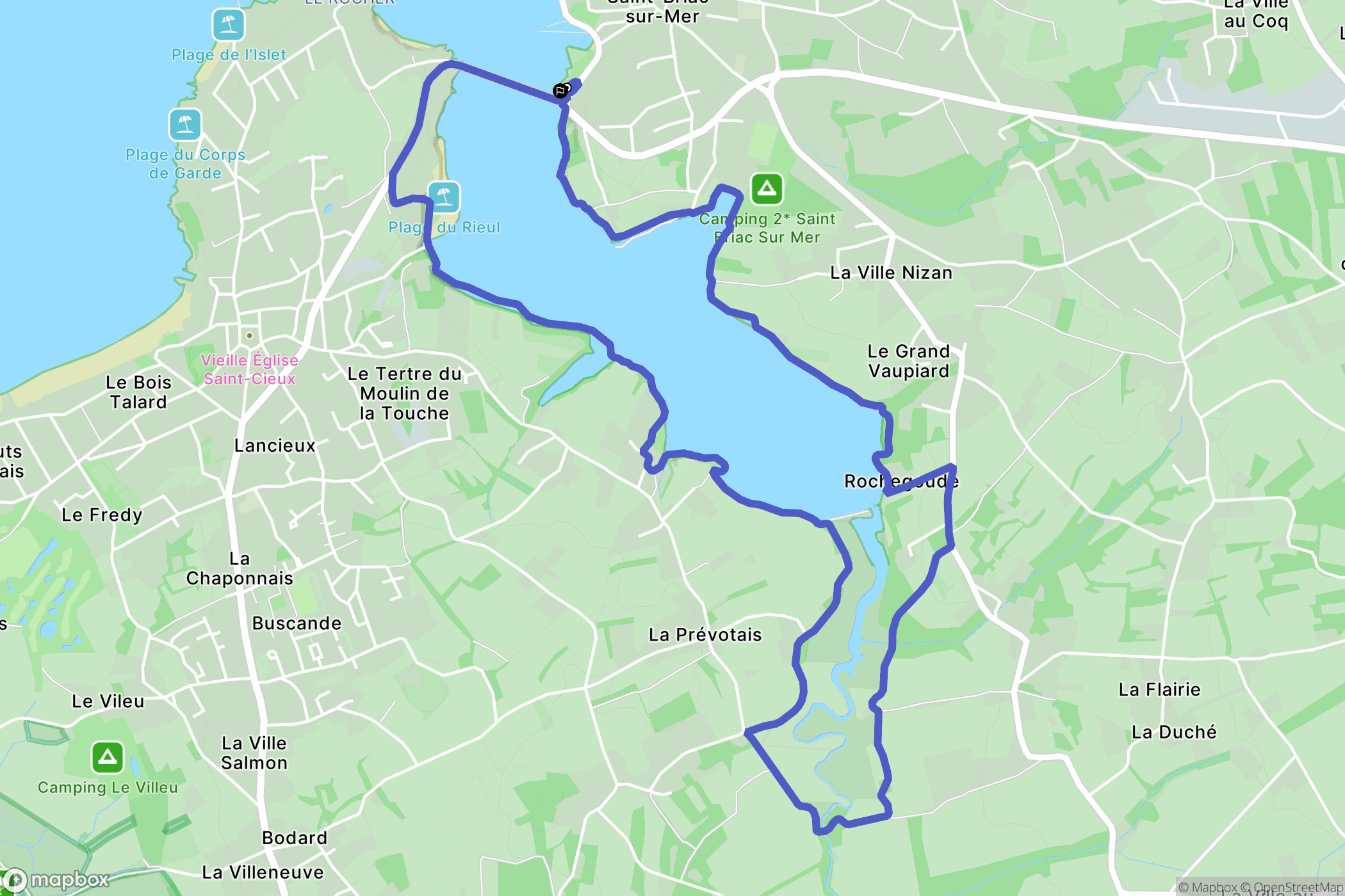Saint-Briac-sur-Mer : carte du parcours de randonnée - France