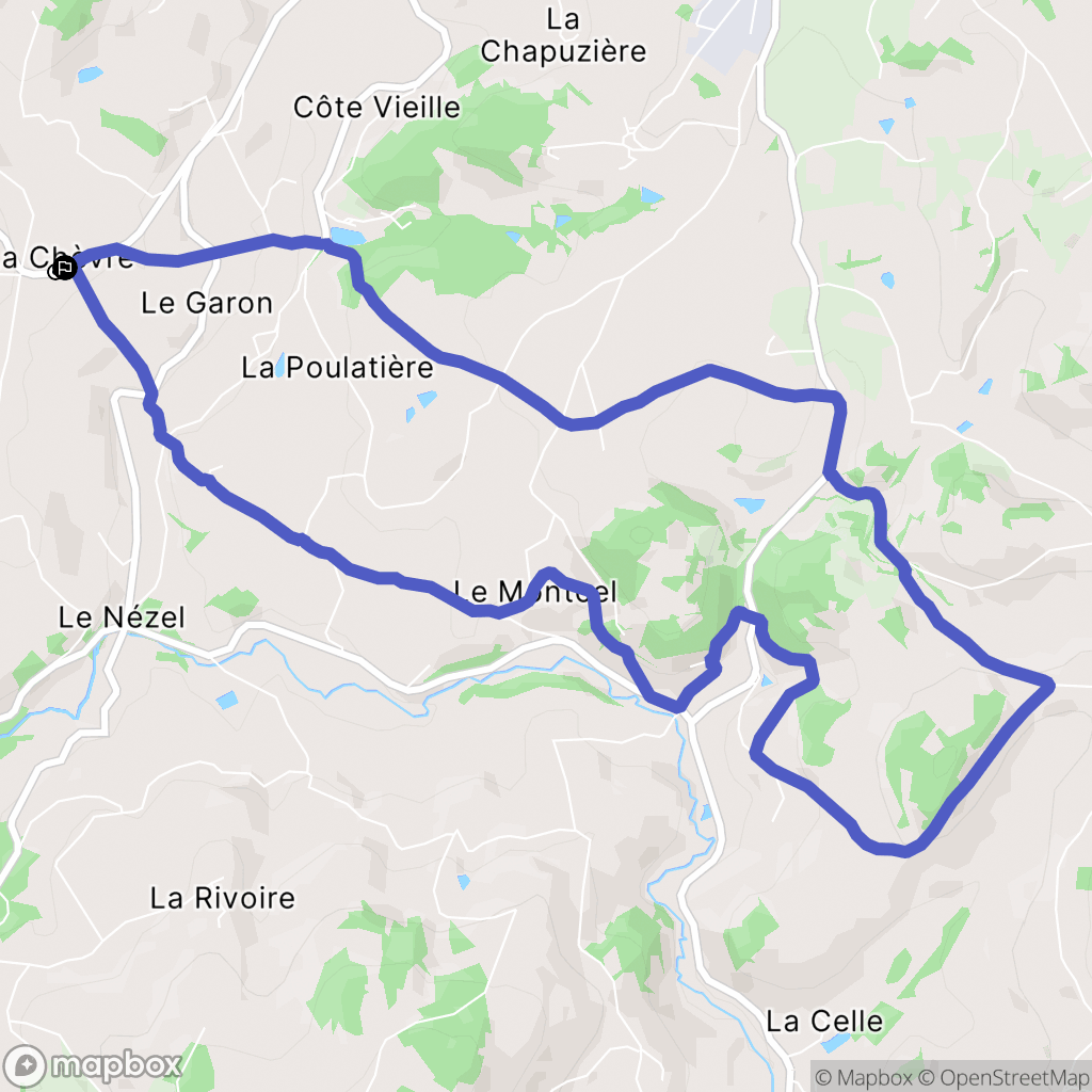 Saint-Martin-en-Haut : carte du parcours de randonnée - France