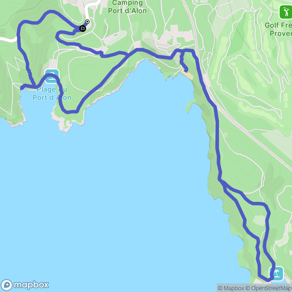 Saint-Cyr-sur-Mer : carte du parcours de randonnée - France
