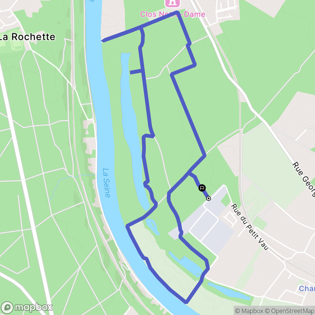Chartrettes : carte du parcours de randonnée - France