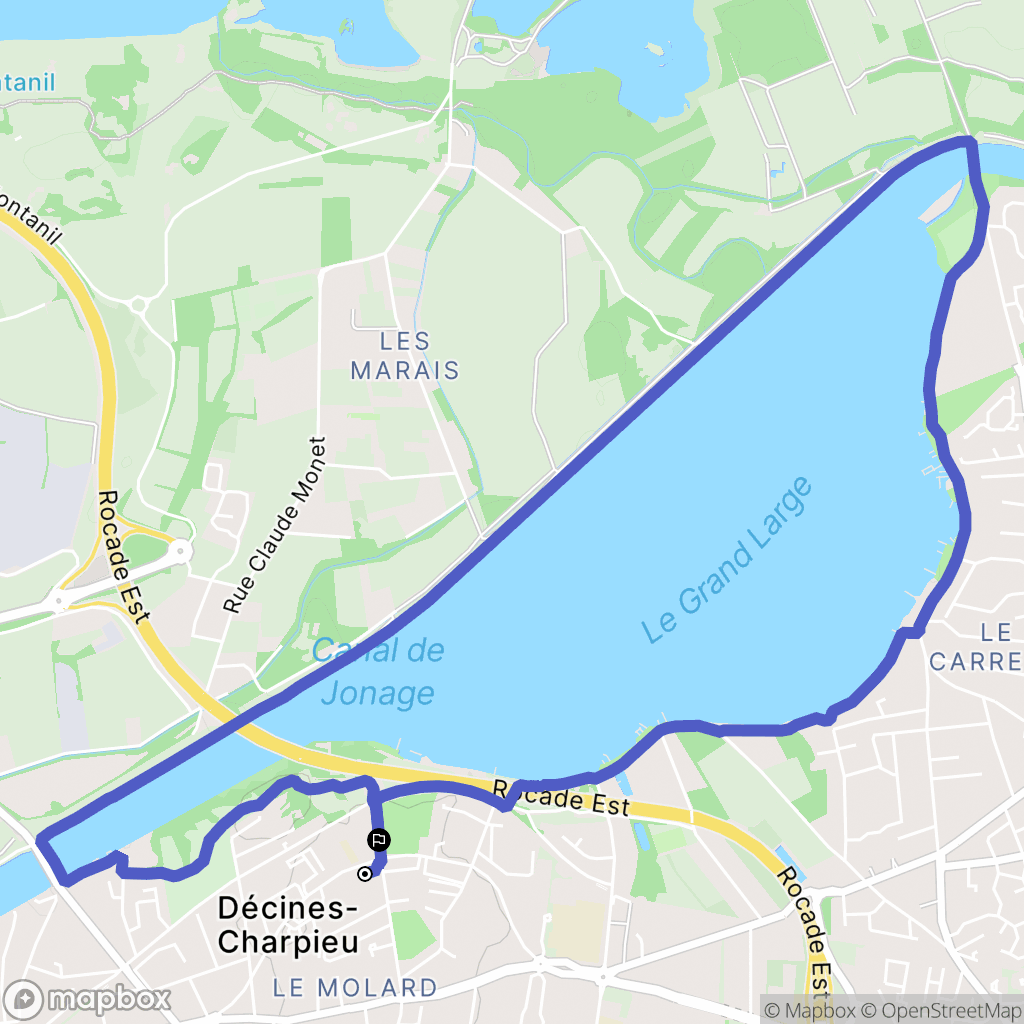 Décines-Charpieu: routekaart voor buitenactiviteiten - France