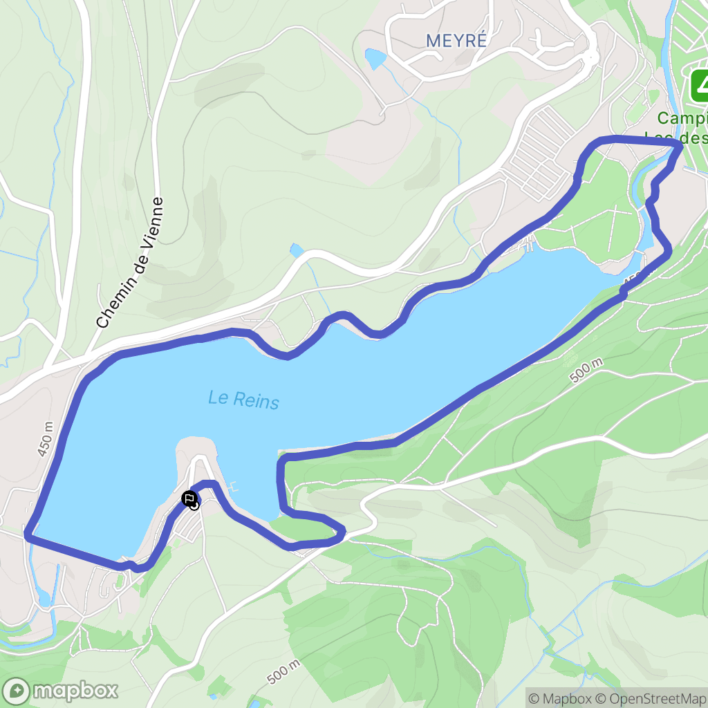 Ronno : carte du parcours de randonnée - France
